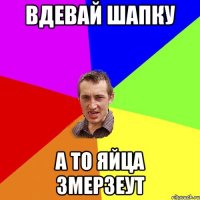 ВДЕВАЙ ШАПКУ А ТО ЯЙЦА ЗМЕРЗЕУТ