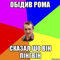 обідив рома сказал шо він пінгвін