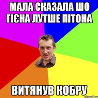 Мала сказала шо гієна лутше пітона Витянув кобру