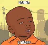 gamma U MAD??