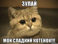 Зулай мой сладкий котенок!!!