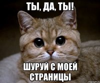 Ты, да, Ты! Шуруй с моей страницы