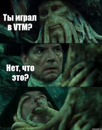 Ты играл в VTM? Нет, что это? 