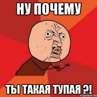 ну почему ты такая тупая ?!