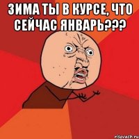 Зима ты в курсе, что сейчас январь??? 