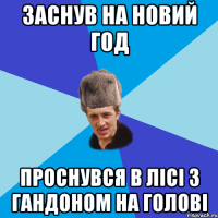 Заснув на новий год проснувся в лісі з гандоном на голові