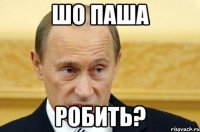 Шо Паша робить?