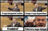 4 года внедряли Глобал Теперь 4 года будем Марс И нафига? Работать надо лучше!