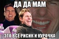 да да мам это всё рисик и курочка