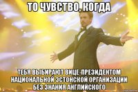 То чувство, когда тебя выбирают вице-президентом национальной эстонской организации без знания английского