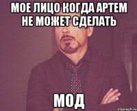 Мое лицо когда Артем не может сделать МОД