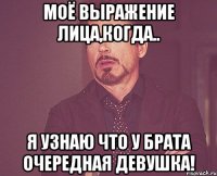 Моё выражение лица,когда.. я узнаю что у брата очередная девушка!