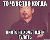 То чувство когда Никто не хочет идти гулять