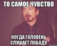 То самое чувство Когда головень слушает лободу