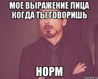 мое выражение лица когда ты говоришь норм