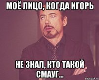 Моё лицо, когда Игорь Не знал, кто такой Смауг...