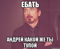 ЕБАТЬ АНДРЕЙ КАКОЙ ЖЕ ТЫ ТУПОЙ