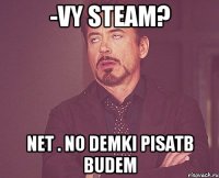 -vy steam? net . no demki pisatb budem