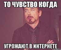 ТО ЧУВСТВО КОГДА УГРОЖАЮТ В ИНТЕРНЕТЕ