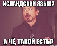 Исландский язык? А чё, такой есть?