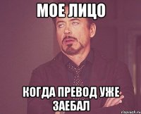 Мое лицо когда превод уже заебал