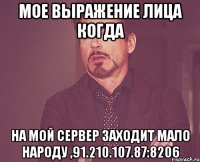 Мое выражение лица когда на мой сервер заходит мало народу ,91.210.107.87:8206