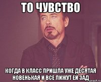 То чувство Когда в класс пришла уже десятая новенькая и все лижут ей зад