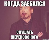 Когда заебался слушать жереновского