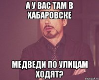 А у вас там в Хабаровске Медведи по улицам ходят?