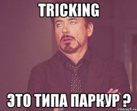 tricking это типа паркур ?