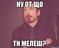 ну от що ти мелеш?