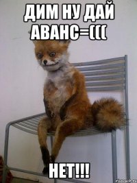 Дим ну дай Аванс=((( НЕТ!!!