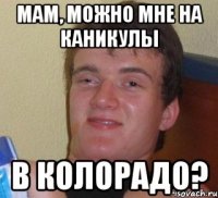 Мам, можно мне на каникулы в Колорадо?