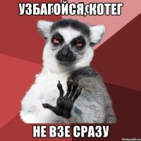 УЗБАГОЙСЯ, КОТЕГ НЕ ВЗЕ СРАЗУ