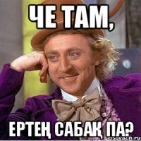 Че там, ертең сабақ па?