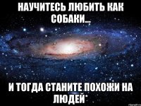 Научитесь любить как собаки... И тогда станите похожи на людей*