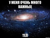 У меня очень много важных Тел