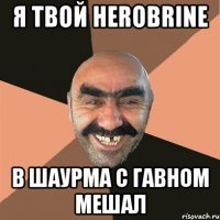 Я твой Herobrine В шаурма с гавном мешал