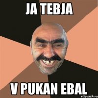 ja tebja v pukan ebal