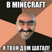 В minecraft я твой дом шатал!