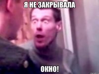 Я не закрывала окно!