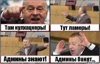 Там кулхацкеры! Тут ламеры! Админы знают! Админы банят...