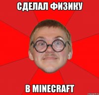 сделал физику в minecraft