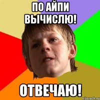 ПО АЙПИ ВЫЧИСЛЮ! ОТВЕЧАЮ!