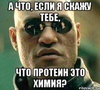 А что, если я скажу тебе, что протеин это химия?