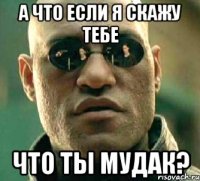 А что если я скажу тебе Что ты мудак?