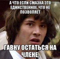 А что если смазка это единственное, что не позволяет гавну остаться на члене.