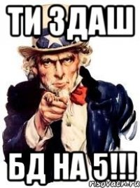 Ти здаш БД на 5!!!