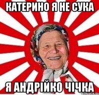 катерино я не сука я андрійко чічка