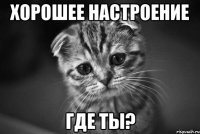 Хорошее настроение где ты?